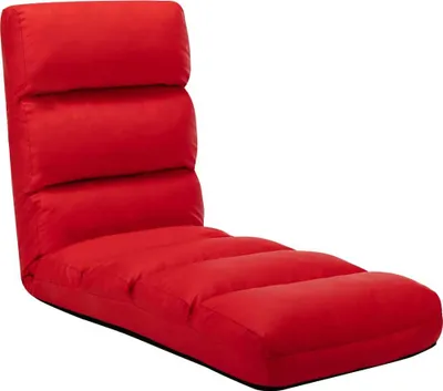 Immagine prodotto di The Living Store Sedia da terra pieghevole in ecopelle rossa