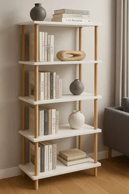 Produktbild von Skye Decor, Hochwertiges Bücherregal (3 Stück), Weiß, 60 x 136 x 25 | 100% Melamin
