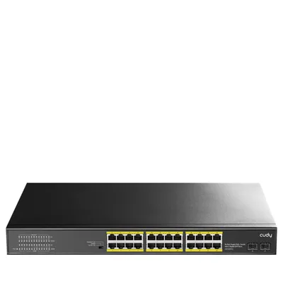 Obrázok produktu pre Cudy GS1028PS2, Gigabit Ethernet (10/100/1000), Podpora napájania cez Ethernet (PoE), Inštalácia do Racku