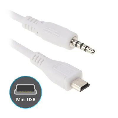 Produktbild von F58 USB Mini Stecker auf 3,5mm Klinken Audio Kabel 30cm mini USB Klinke Adapter
