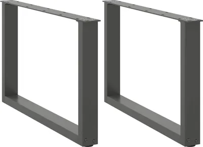 Produktbild von Couchtischbeine U-Form 2 Stk. Anthrazit 60x(42-43) cm Stahl, Tischbeine DesignMöbel