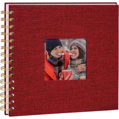 Productafbeelding van Zelf te maken fotoalbum, DIY scrapbooking, 20,5 x 20,5 cm, 40 pagina's, rood
