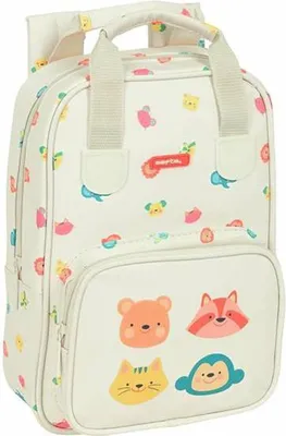 Image de Safta École maternelle "cabecitas" Avec poignées Sac à dos Beige Beige One Size