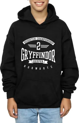 Produktbild von Harry Potter - "Gryffindor Keeper" Kapuzenpullover für Jungen BI1020 (152-158) (Schwarz)