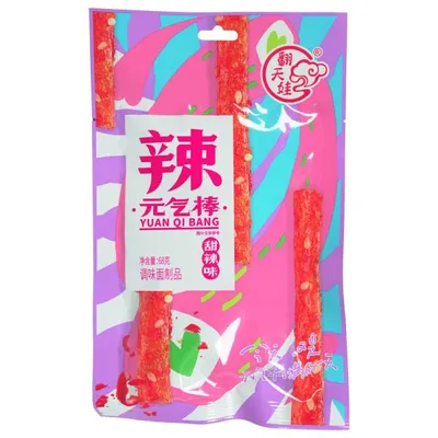 Produktbild von 1x FTW Latiao Hot & Spicy – Würziger Gluten-Snack (1x68g) +Heartforcards Versandschutz