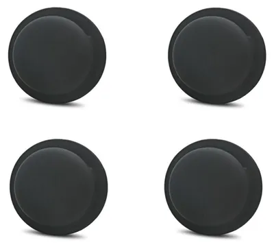 Produktbild von 4er Pack - Silikonhülle für Apple AirTags 2021 - Cover selbstklebend - Schwarz