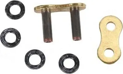Zdjęcie produktu dla Ogniwo Laczace Lancucha Napedowego X- Ring Zloto-Czarne Nitowane (Spinka Skuwka) Moto. Did