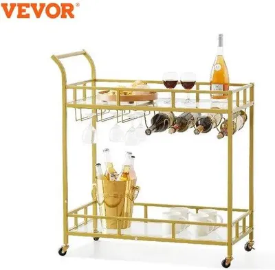 Produktbild von Famanu Servierwagen - 80 kg Tragfähigkeit - 76x45x85 cm - Küchenhilfe