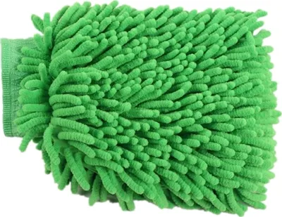 Imagen del producto de Guantes de limpieza 2 en 1 de microfibra, confort, 20 x 13 cm, color verde