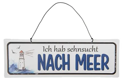 Productafbeelding van Clayre & Eef tekstbord, 30x10 cm, wit, metaal