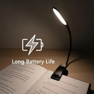 Produktbild von INF Knižná lampa s 3 farbami svetla a stmievačom / nabíjateľná lampa na čítanie