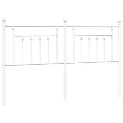 Image de vidaXL Tête de lit de rechange en métal blanc 180 cm