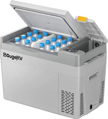 Productafbeelding van CRPRO Compressor koelbox 12 V, 29 liter auto koelbox (-20 °C  10 °C), 12/24 V DC & 110-240 V AC draagbare auto koelkast, 12 V koelkast, voor auto, ca