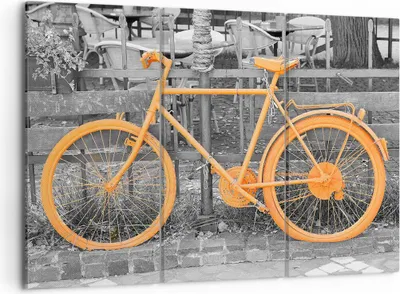 Produktbild von Bild auf Leinwand - Leinwandbild - Fahrräder Sport Verkehr alt - 105x70cm - Wand Bild - Wanddeko - Leinwanddruck - Bilder - Kunstdruck - Wanddekoration - Leinwand bilder - Wandkunst - CE105x70-3134