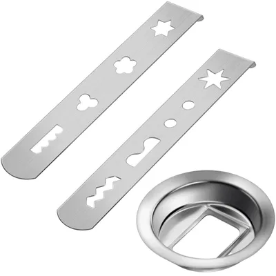 Spritzgebäckaufsätze 2er-Set, 8 Formen, Edelstahl, für Fleischwolf Modell 5