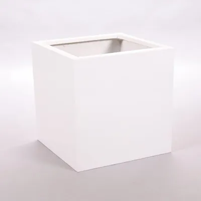 Produktbild von Elegant Einrichten | Pflanzkübel | Fiberglas | quadratisch | 30x30x30cm | perlmutt weiß.