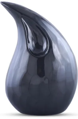 Obrázok produktu pre Urna na slzy 400 ML z hliníka - Elegantná urna na popol ľudí a zvierat - čierna