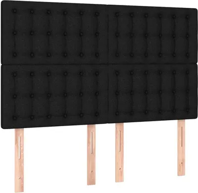 Produktbild von Kopfteil Schwarz 144x5x118/128 cm Stoff
