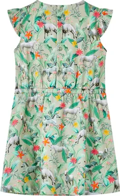 Image de vidaXL Robe pour enfants avec manches papillon kaki clair 104