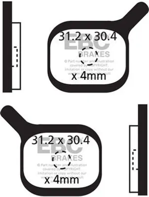 Immagine prodotto di CFA284AHH - Pastiglie per freni da bicicletta EBC Brakes (sinterizzate)