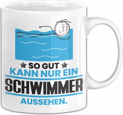 Produktbild von Schwimmer Geschenk Tasse So Gut Kann Nur Ein Schwimmer Aussehen Geschenkidee Kaffee-Becher (Weiß)