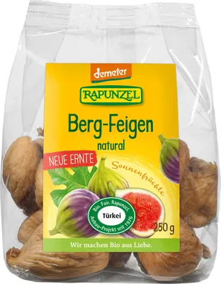 Produktbild von Rapunzel 256041, 250 g, Berg-Feigen, 275 kcal, 1162 kJ, 3,5 g, 0,1 g