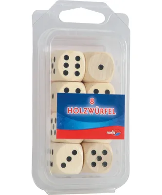 Produktbild von Noris 8 Holz-Würfel natur