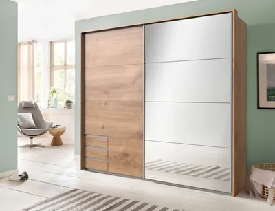 Produktbild von Schlafzimmer-Set >Seattle< in Plankeneiche-Nachbildung - 228x213x65cm (BxHxT)