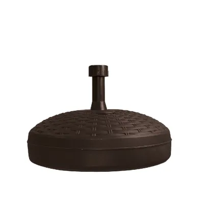 Image de Pied de parasol en rotin anthracite