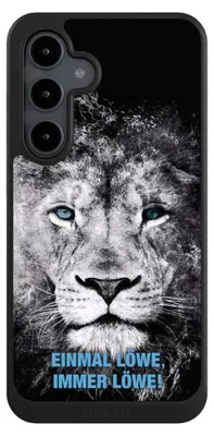 Produktbild von NIVOCASE Hülle für Samsung Galaxy S24 FE 5G Handyhülle NIVOcore Case Schwarz Löwe Offizielles Lizenzprodukt TSV 1860 München
