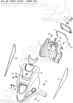 Produktbild von Gewindeklammer Adly Air Tec 1 50 LC Blechmutter 90344-04000-K Motorroller.de Karosserieklammer Klemmutter Minarelli liegend AT 50 PT Mokick Ersatzteil