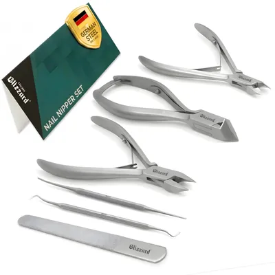 Podotherapie-Nagelset 5-tlg. – Nagelzange, Eckzange, Hautzange, Feile