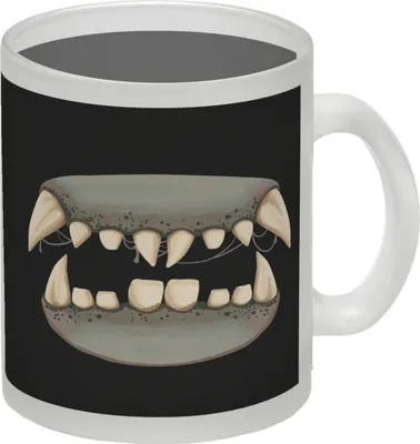 Produktbild von Zombiegebiss Horror Glas Tasse für Halloween