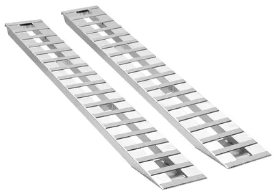 Obrázek produktu pro SucceBuy, sada dvou ramp pro nakládku, rozměry 2745 x 380 mm, robustní hliník, sada ramp pro vysoké zatížení s protiskluzovou povrchovou úpravou, celková nosnost 4535,9 kg, vhodná pro přívěsy, traktory, čtyřkolky, sekačky na trávu a motocykly