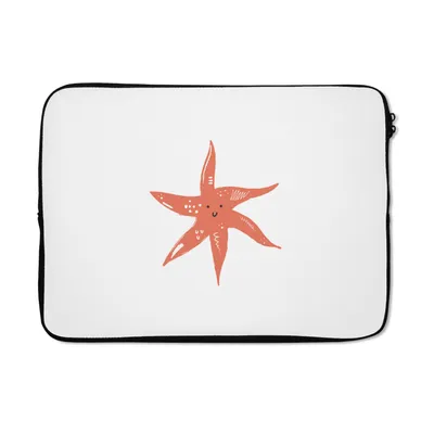 Produktbild von MuchoWow® Laptop Hülle 14 ZollSeestern - Rosa - Pastell Laptoptasche - Laptoptasche - Stoßsicher - Schutzhaube