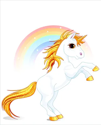 Produktbild von Wallario Sticker / Aufkleber für Kühlschrank / Geschirrspüler / Küchenschränke, selbstklebende Folie - 60 x 80 cm, Motiv: Weißes Einhorn vor einem Regenbogen