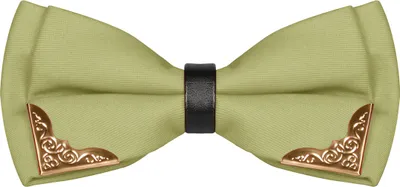 Produktbild von Fliege Herren Metall Ecken Hochzeit Konfirmation Anzug Smoking Schlips Schleife Baumwolle blassgrün