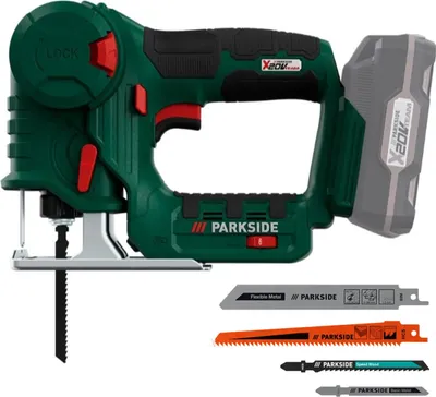 Produktbild von PARKSIDE PSSSA 20 Li 2 in 1 Akku Stichsäge Säbelsäge Pendelhub Feinschnitt Säge