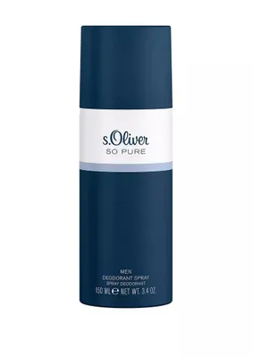 Produktbild von s.Oliver So Pure Men, Männer, Deodorant, Spray-Deodorant, Spray, 150 ml, Bergamotte, Kardamom, Grüner Apfel