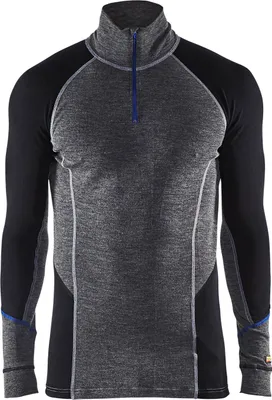 Produktbild von Blakläder Zippkragen-Unterhemd warm 4899 1732 in grau/schwarz, Größe:M