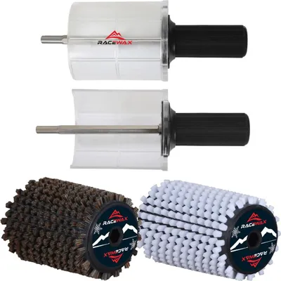 Image de Brosse rotative RaceWax en nylon et crin de cheval Set Brosse rotative 120mm Brosse rotative Speed Stick