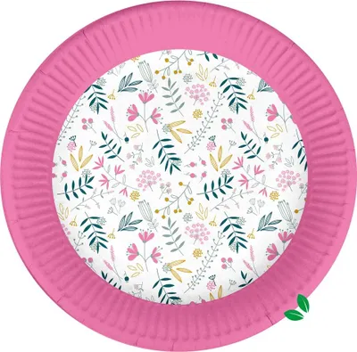 Image de Set de 10 assiettes en carton 23 cm Joyeux printemps
