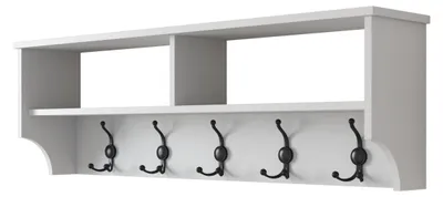 Image de CALICOSY - Porte manteau 2 niches et 5 patères L120 cm - BROOKE