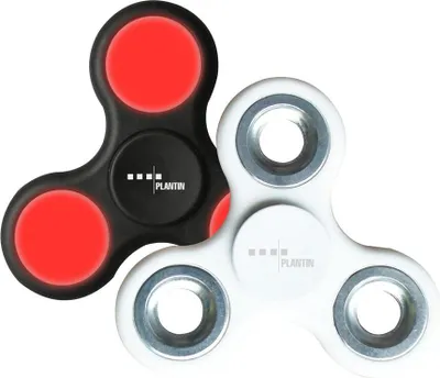Produktbild von Plantin Spinner Doppelpack weiss / schwarz 1x mit LED