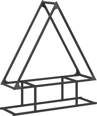 Produktbild von Brennholzregal Schwarz 80x25x90 cm Kaltgewalzter Stahl