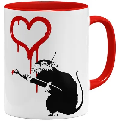Produktbild von Herzförmige Tasse – Keramik – 325 ml – Rot
