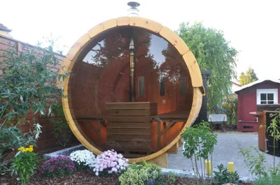 Produktbild von Saunatonne Fasssauna Holzsauna Saunafass Fasshütte Barrelsauna