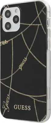 Zdjęcie produktu dla Etui Guess Gold Chain Collection do iPhone 12 Pro Max czarny