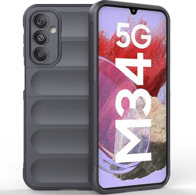 Produktbild von Handyhülle für Samsung Galaxy M34 5G Weich TPU Silikon Stossfest Anti-rutsch Hülle Dunkelgrau