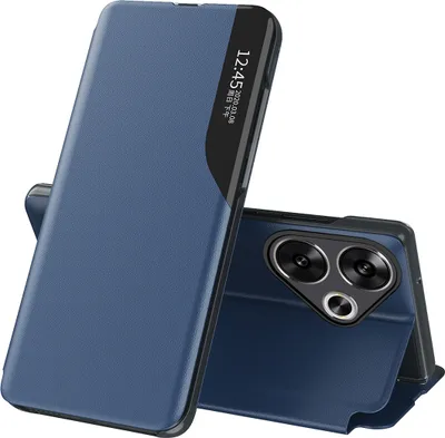 Obrázek produktu pro Flipové pouzdro pro Xiaomi Poco F6 /Redmi Turbo 3,Polyuretankůže pouzdro s okénkem a funkcí stojánku modré